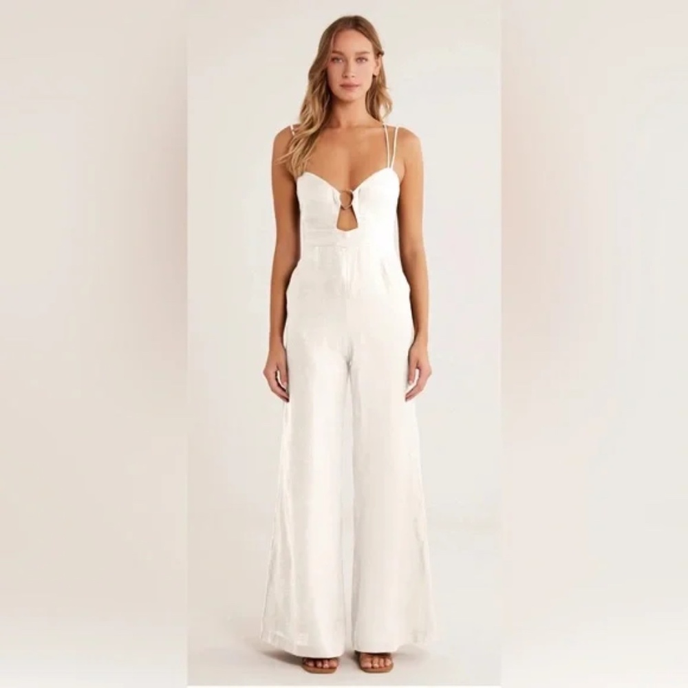 Rumer Byron Linen Jumpsuit In White size M NWOT - Picture 2 of 15